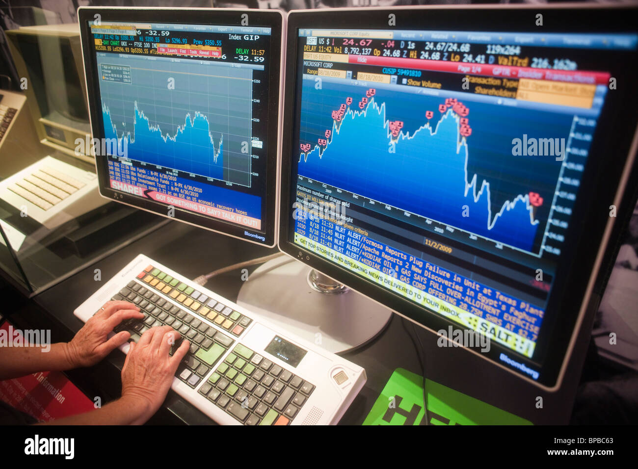 Bloomberg LP finanzielle Datenendgerät Stockfoto