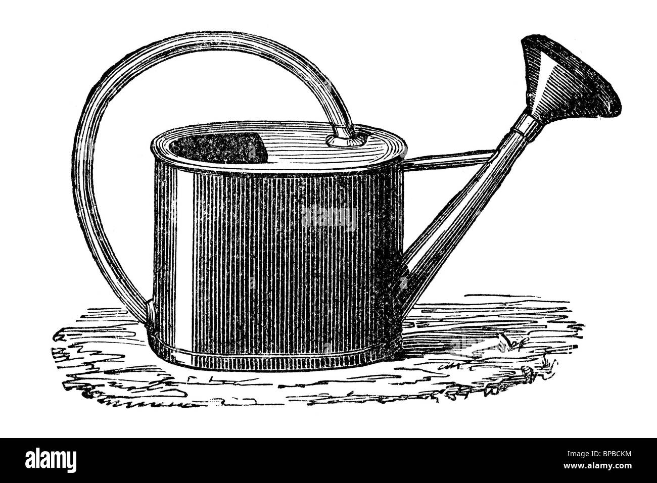 Gießkanne. Antike Darstellung. 1900. Stockfoto