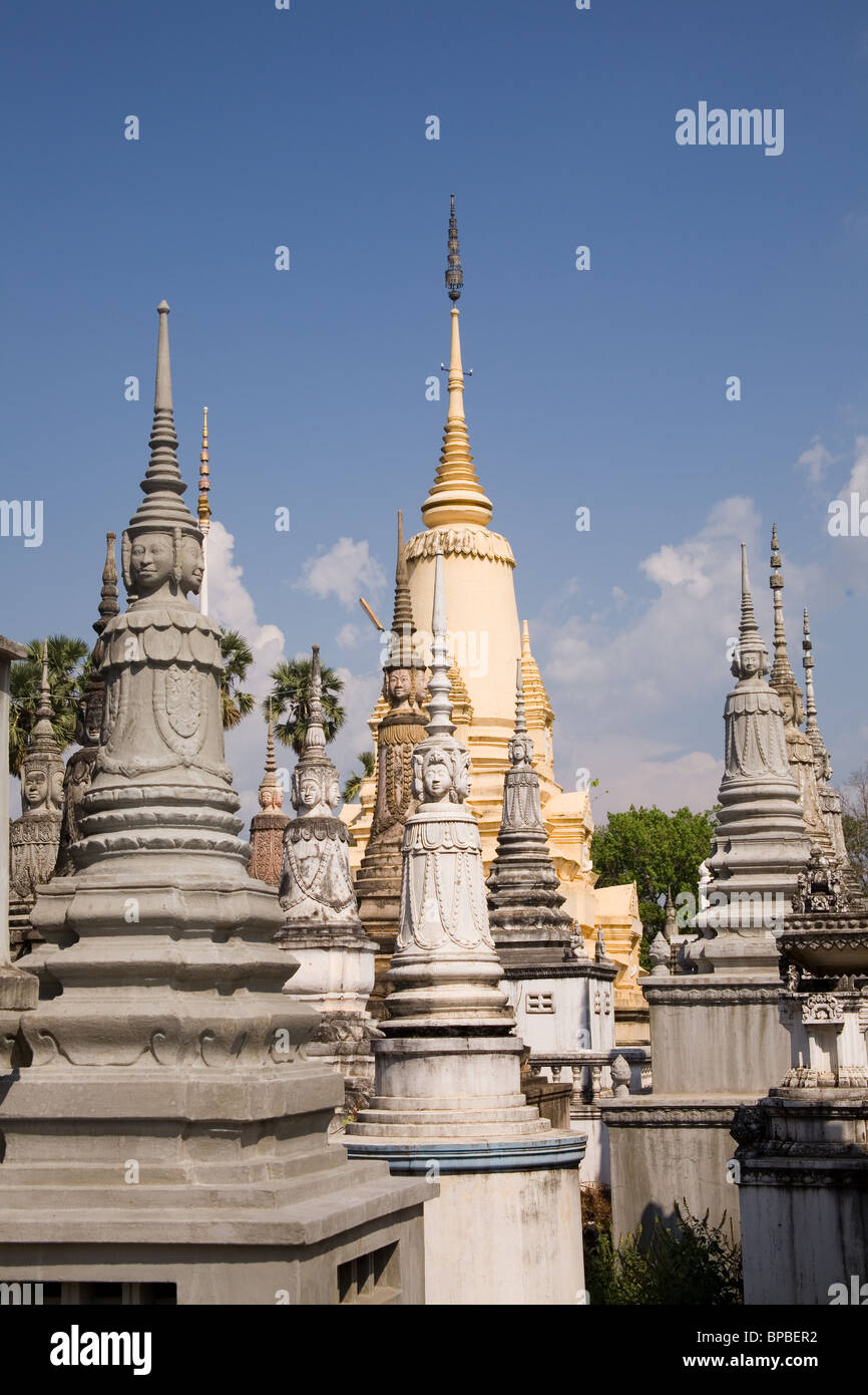 Buddhistischer Friedhof von Kampong Cham, Kambodscha Stockfoto