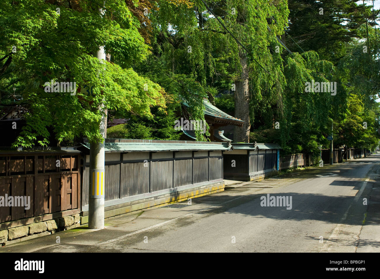 Samurai-Straße in Kakunodate, Akita, Japan Stockfoto