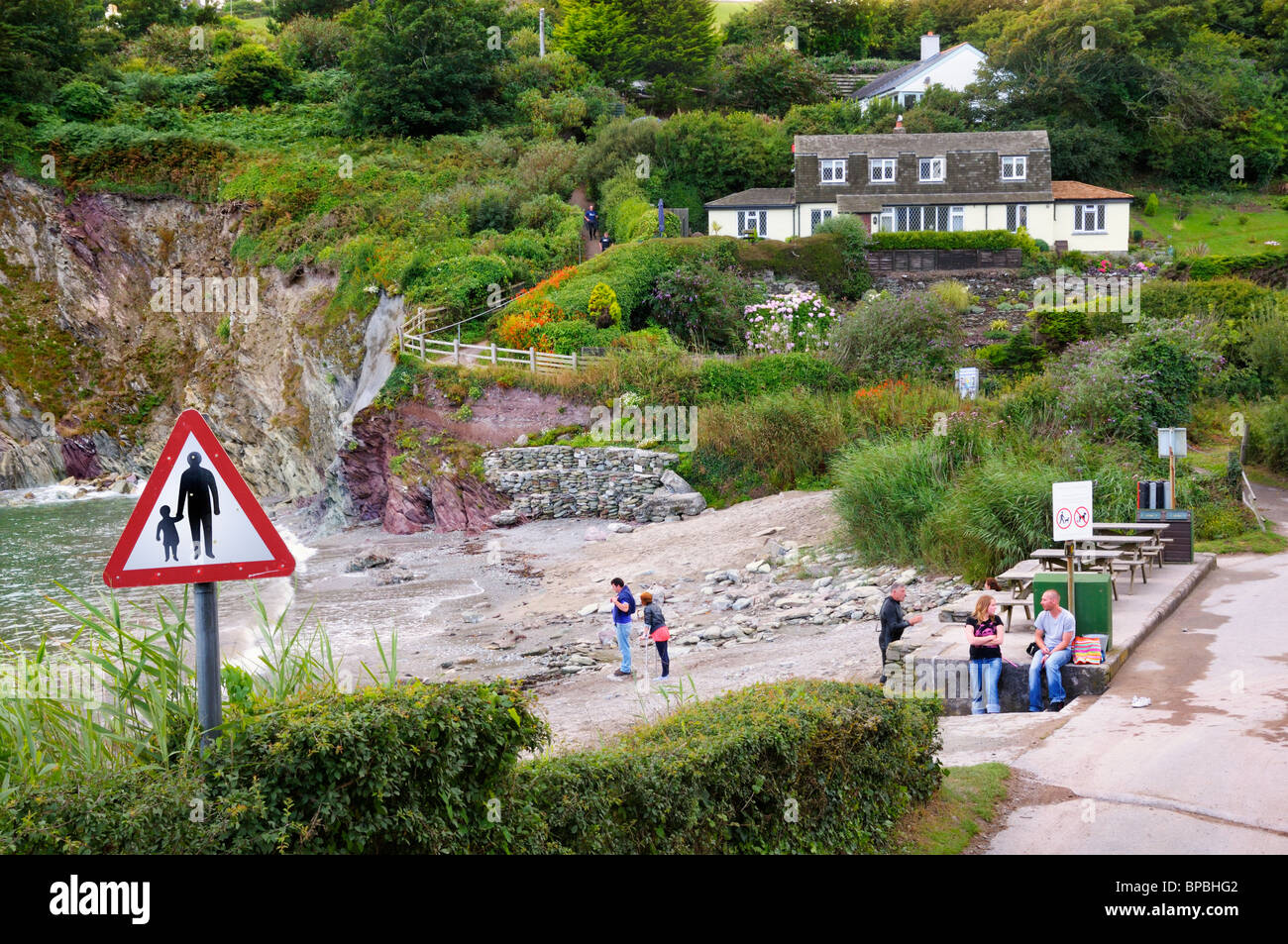 Talland Bay, Cornwall, UK Stockfoto