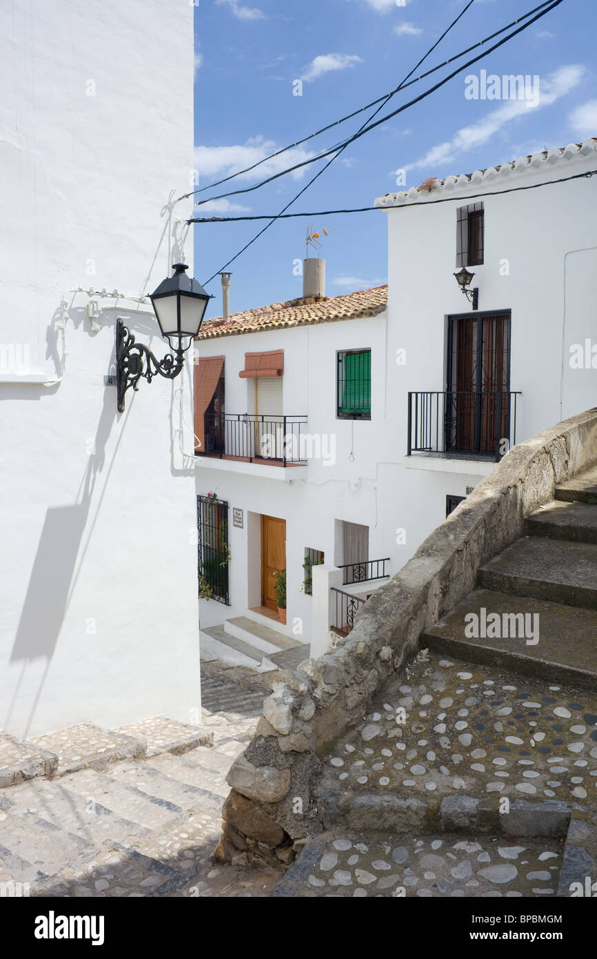Straßenszene, Altea, Spanien. Stockfoto