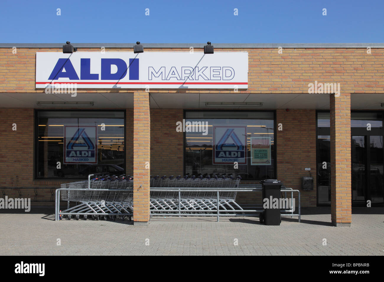 Deutsche Supermarktkette ALDI in Dänemark Stockfoto