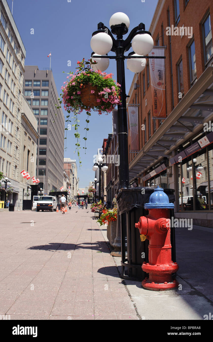 Shopping street Sparks Street, Ottawa Ontario Kanada Stockfoto