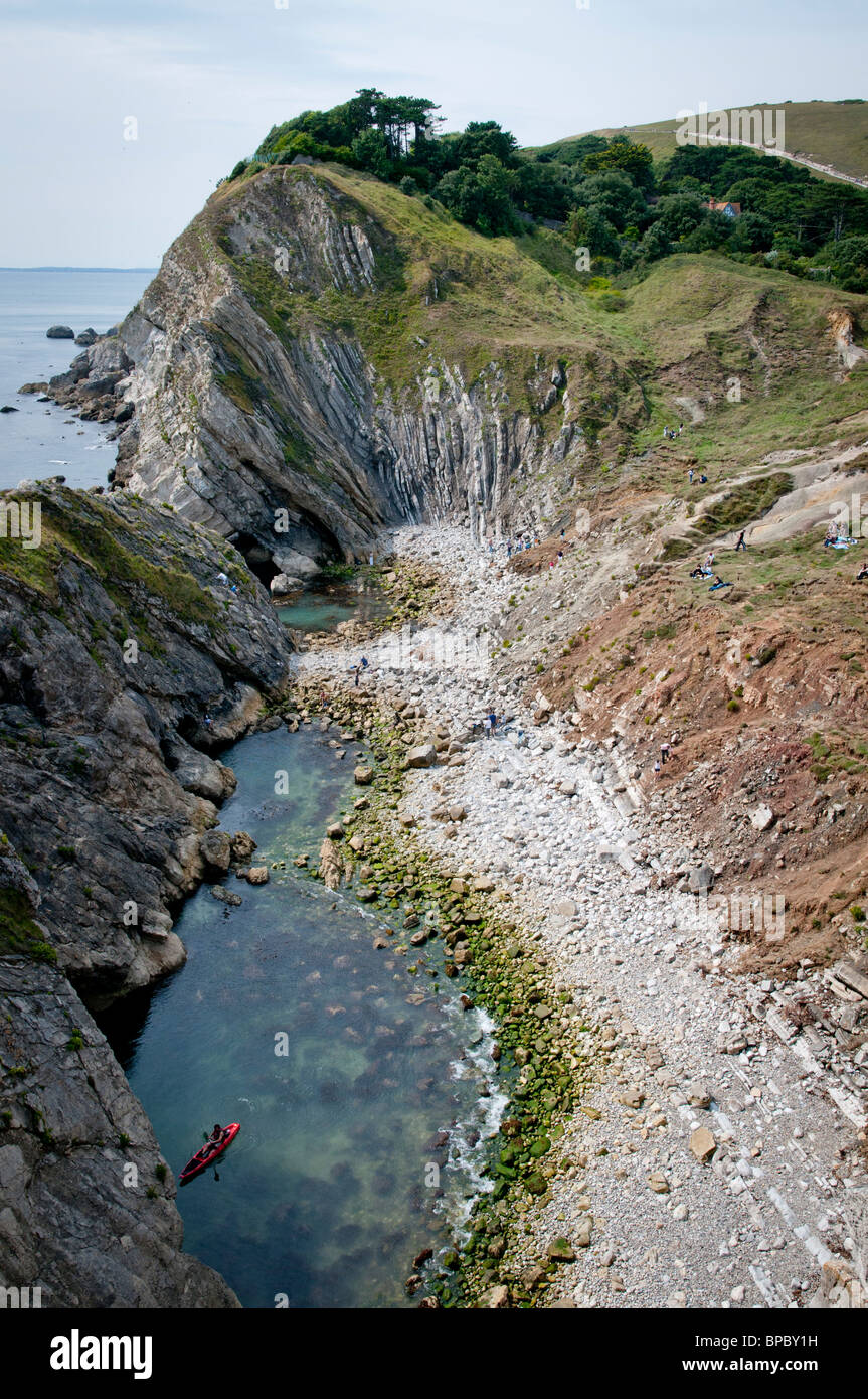 West Lulworth Klippen, Dorset, Jurassic Coast, Süd-England, UK Stockfoto