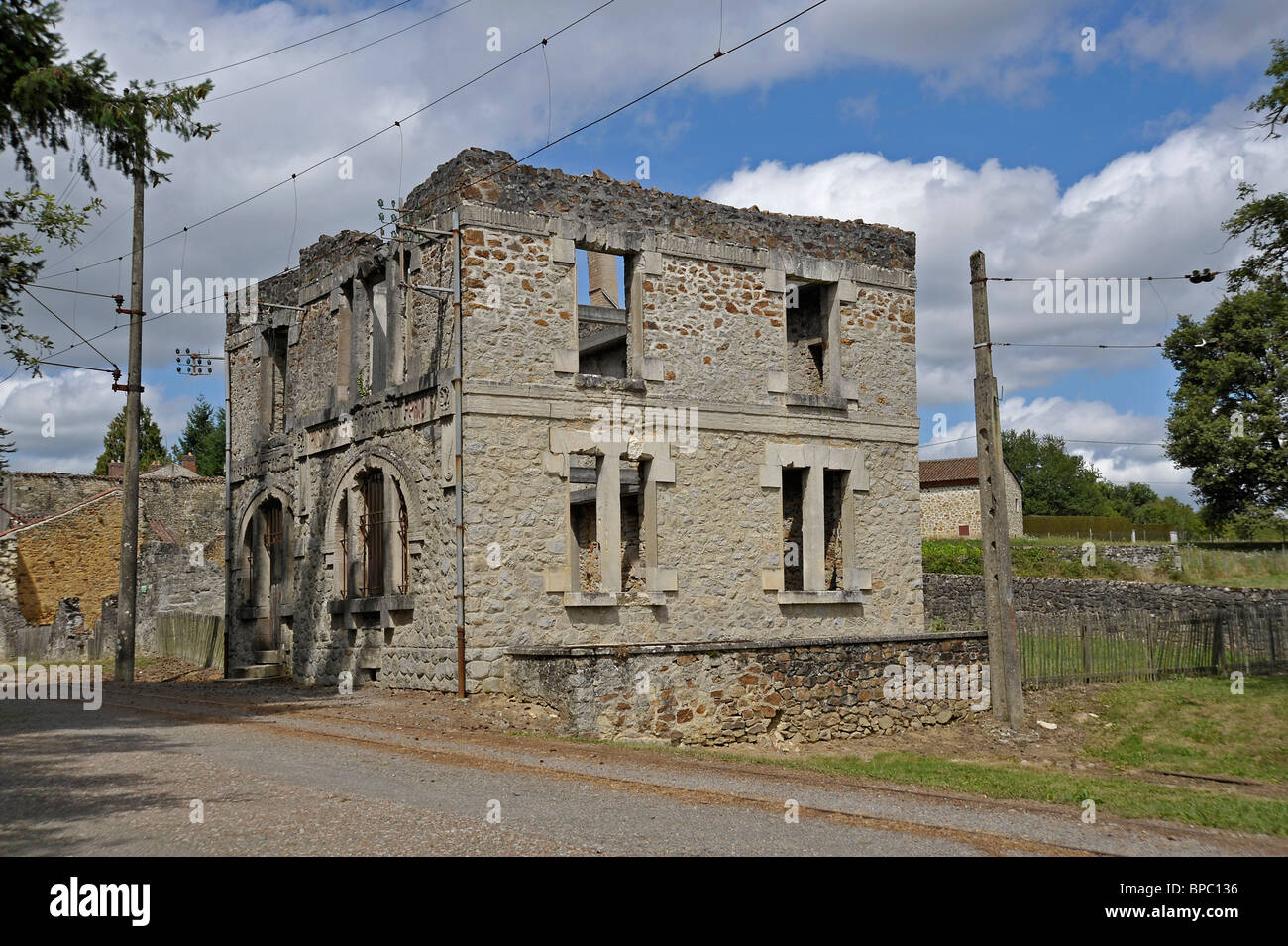 2. Weltkrieg Nazi-SS Massaker Oradour-Sur-Glane Haute-Vienne-Limousin-Frankreich Stockfoto