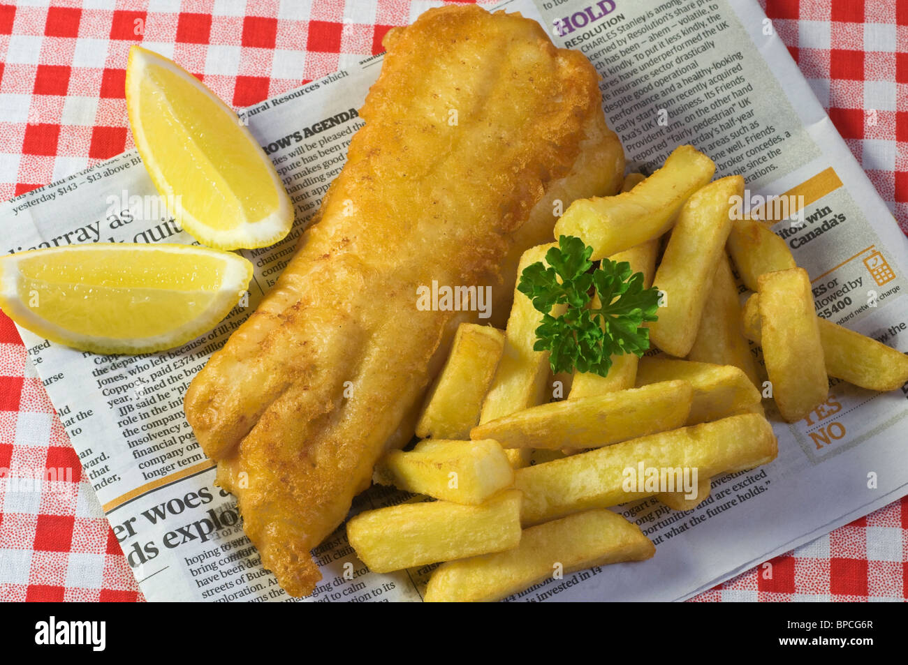 Fish &amp; Chips traditionelles Essen UK Stockfoto