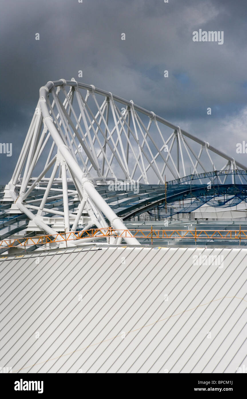 Das Dach des American Express Community Stadium bei Falmer. Die neue Heimat von Brighton und Hove Albion Football Club Stockfoto