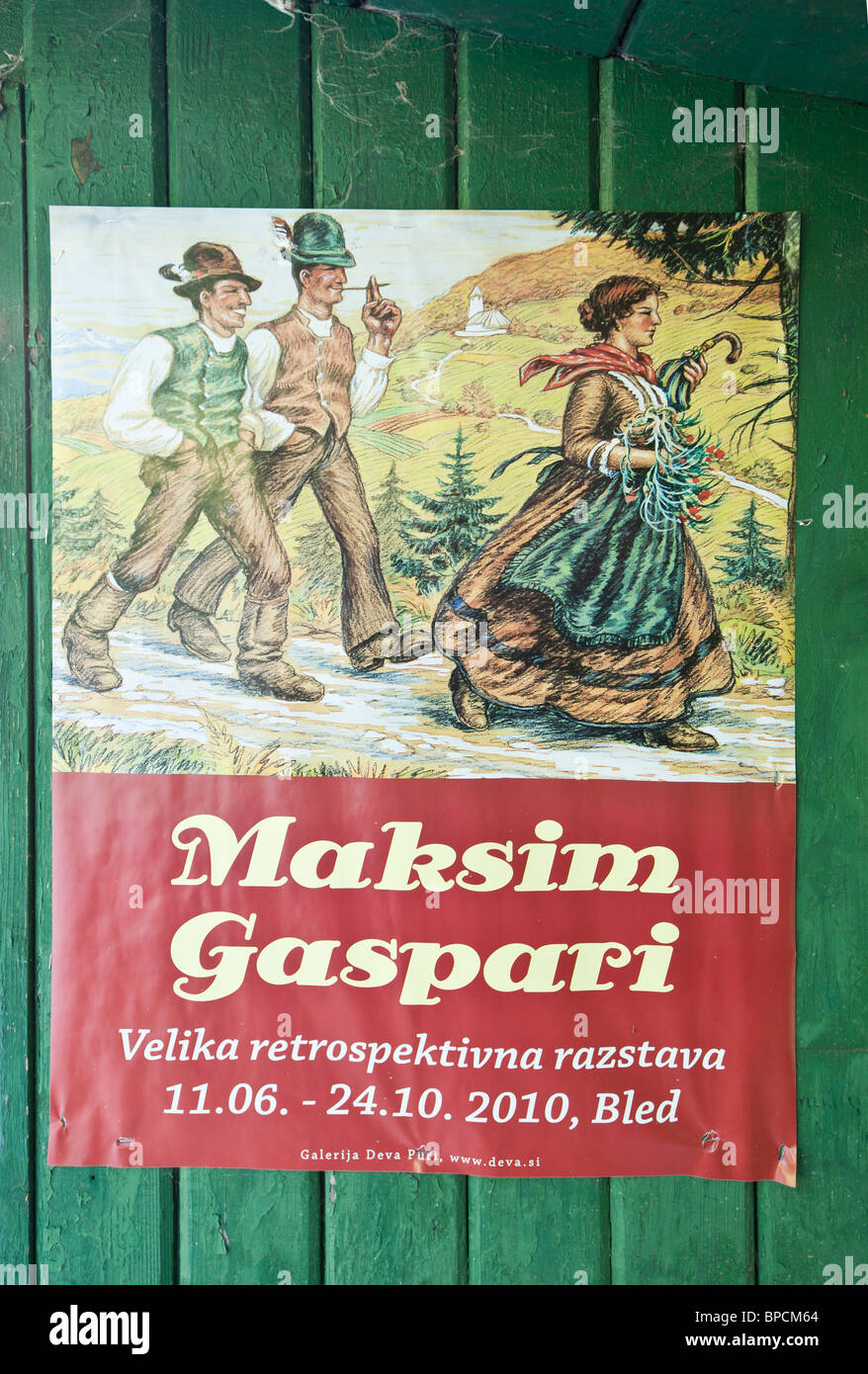 Werbeplakat in Slowenien Stockfoto