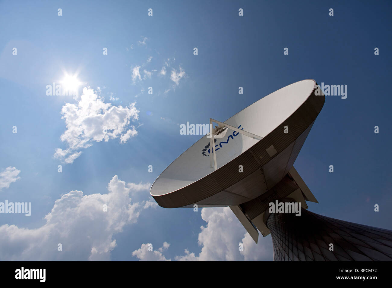 Erdfunkstelle Raisting, EMC Global Teleport Raisting RAISTING, Bayern, Deutschland Stockfoto