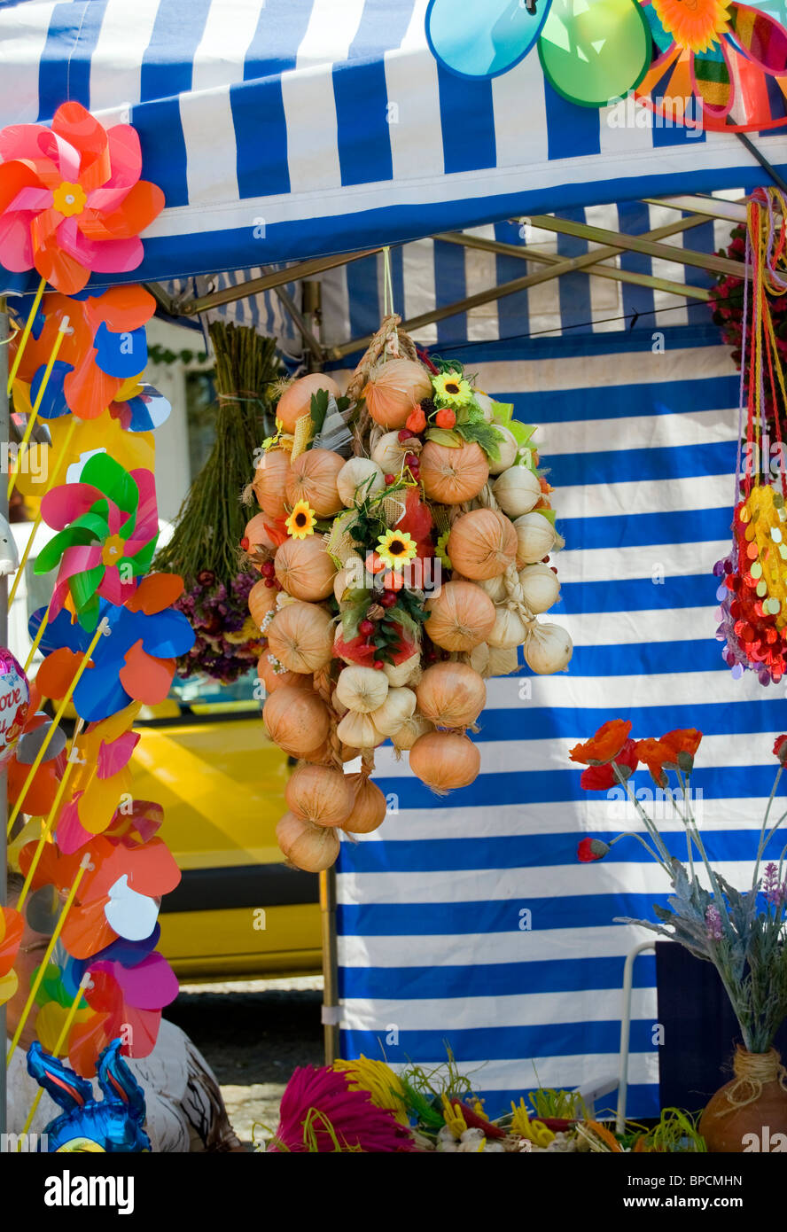 Folk Farbe Dekoration - Zwiebeln Stockfoto