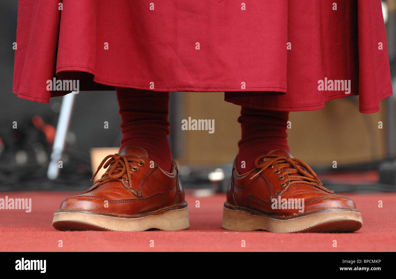 Schuhe des Dalai Lama Stockfoto