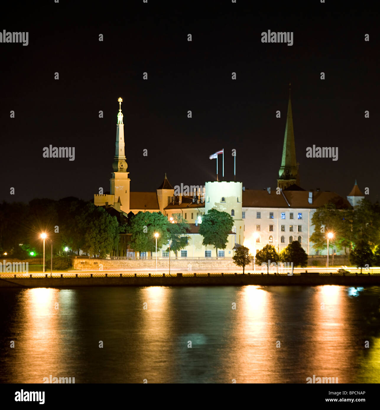 Rigaer Schloss - die offizielle Residenz des lettischen Präsidenten Stockfoto