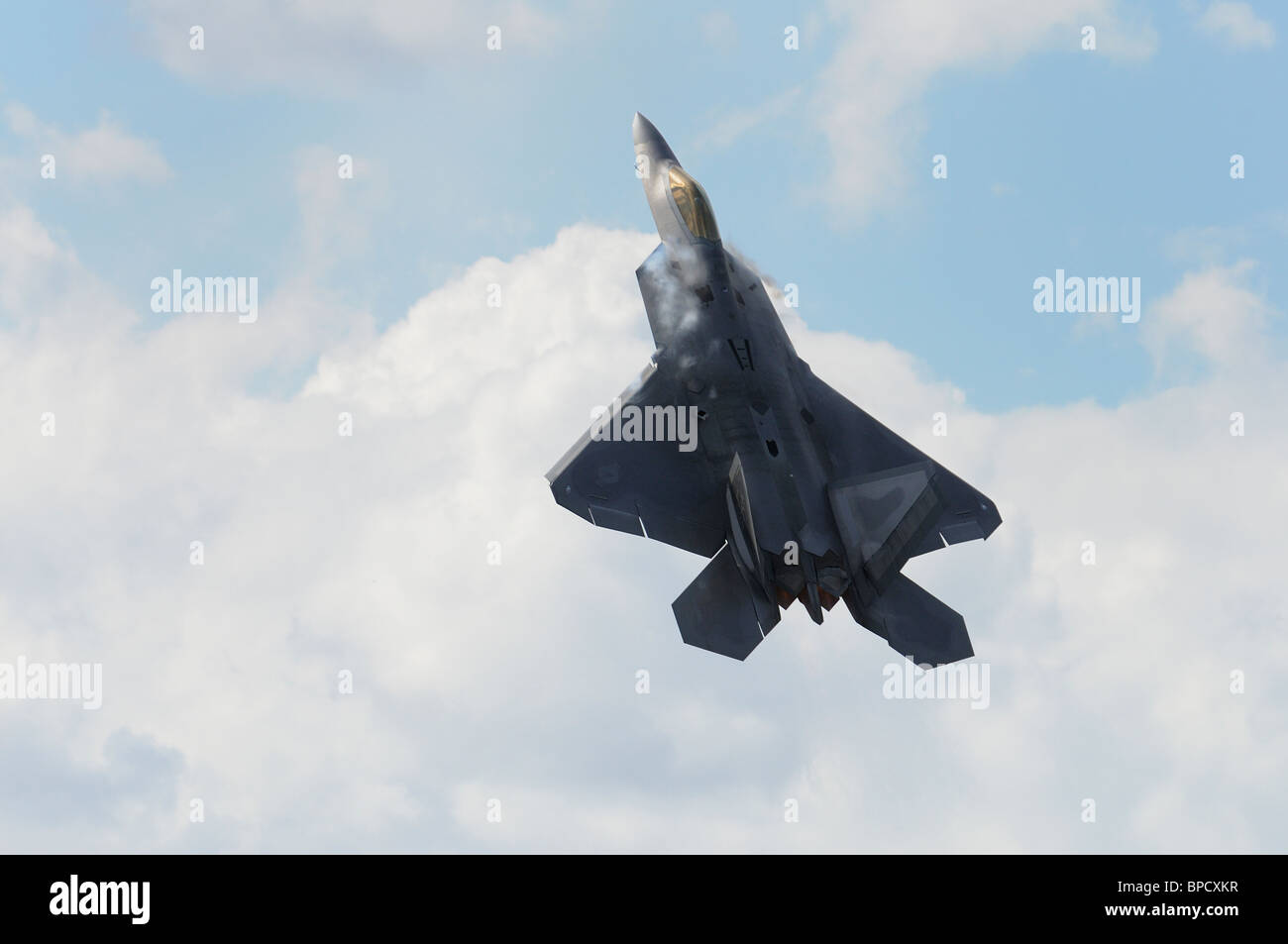 Lockheed Martin F-22A Raptor zeigt 2010 Royal International Air Tattoo, Fairford, England. Stockfoto