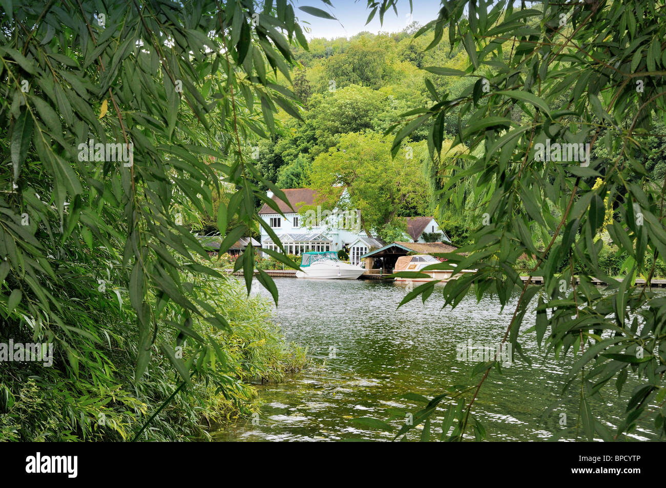 Am Flussufer Traditionshaus am Henley on Thames Stockfoto