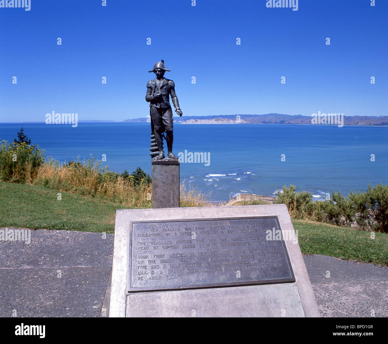 Kapitän James Cook Memorial, East Cape, Gisborne, Region Gisborne, Neuseeland Stockfoto