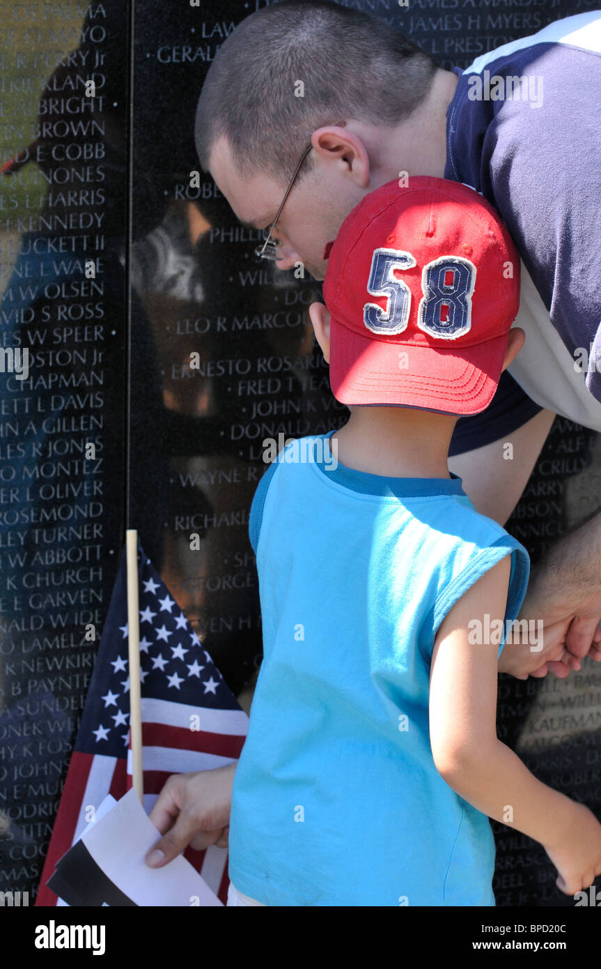 Das Vietnam Veterans Memorial, Washington DC, USA Stockfoto