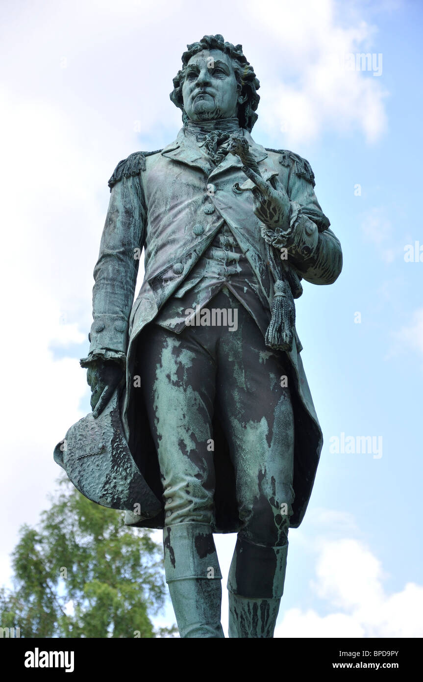Statue von Israel Putnam, US-amerikanischer Offizier während des amerikanischen Unabhängigkeitskrieges, Hartford, Connecticut, USA Stockfoto