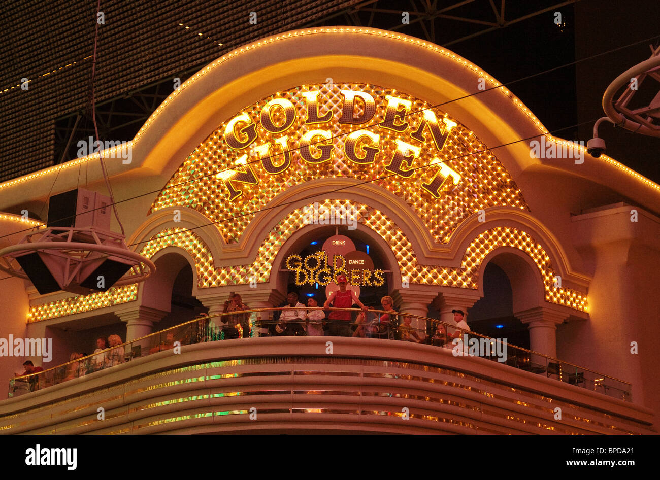 Das Golden Nugget Hotel and Casino, Fremont St, Las Vegas Nevada, USA Stockfoto