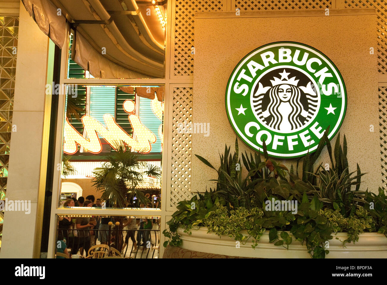 Starbucks, Fremont Street, Downtown Las Vegas, Nevada, USA Stockfoto