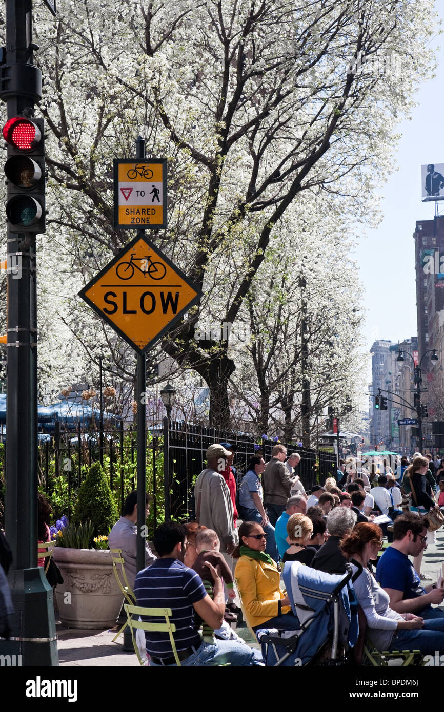 Pedestrian Mall, Herald Square, NYC Stockfoto