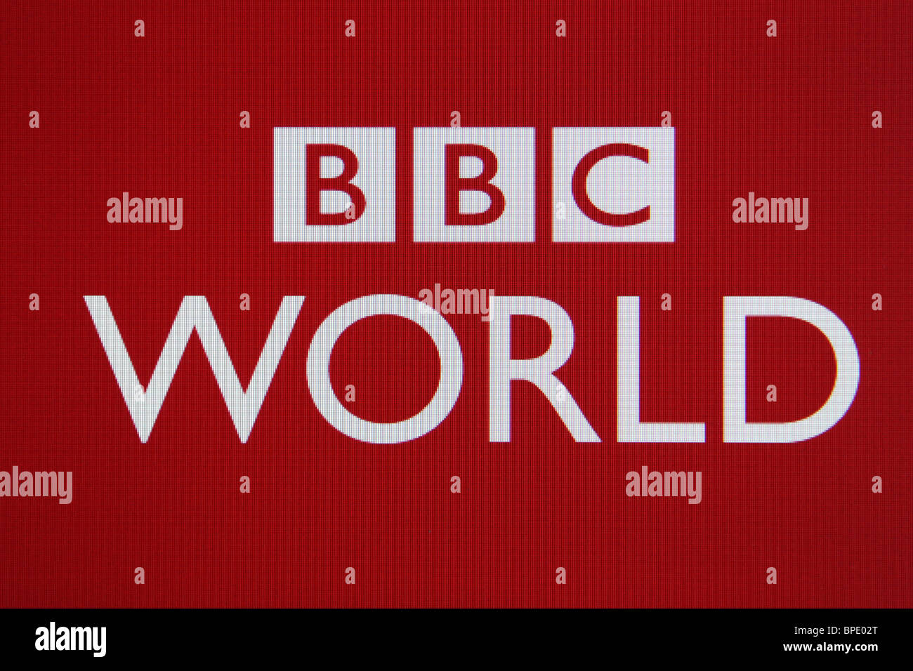 BBC Welt Markenlogo Stockfoto