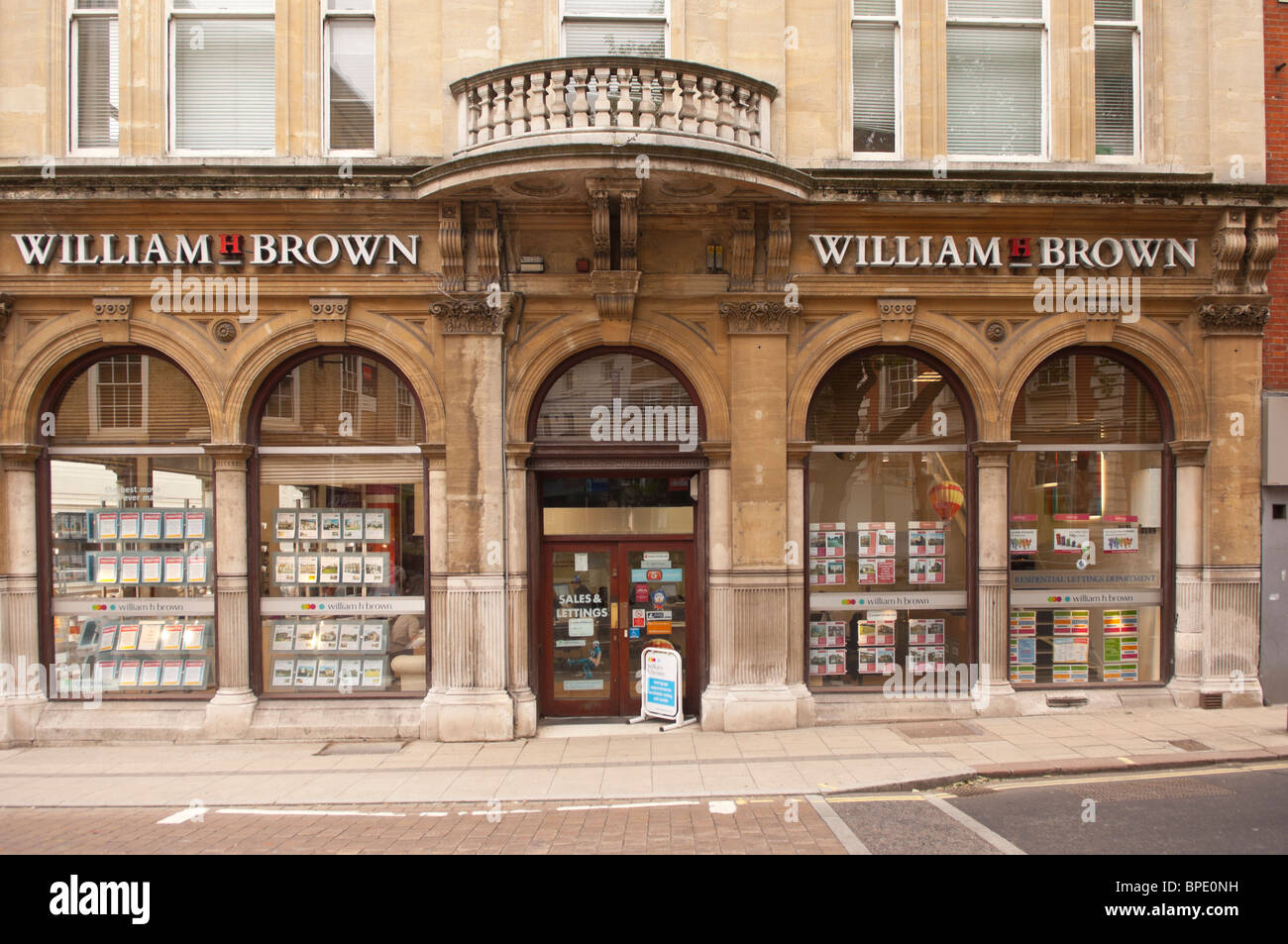 William H Brown Immobilienmakler in Norwich, Norfolk, England, Großbritannien, Uk Stockfoto