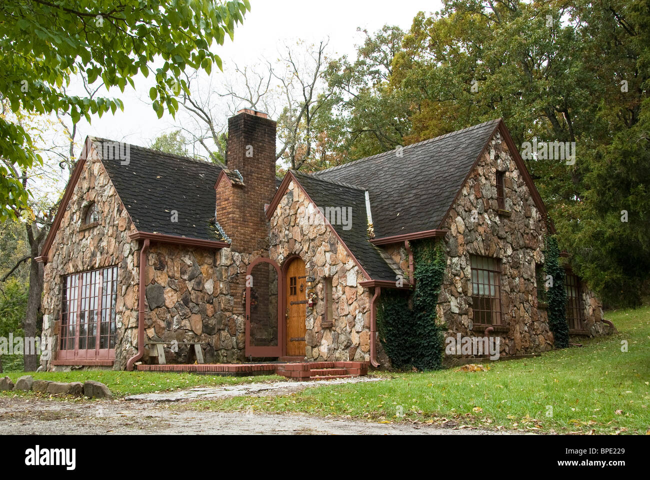 Laura Ingalls Wilder historische Heimat Felsenrücken Rock House Mansfield in Missouri Stockfoto