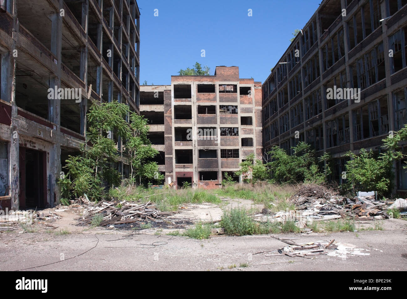 Verlassene Packard Automobilwerk in Detroit, Michigan, USA Stockfoto