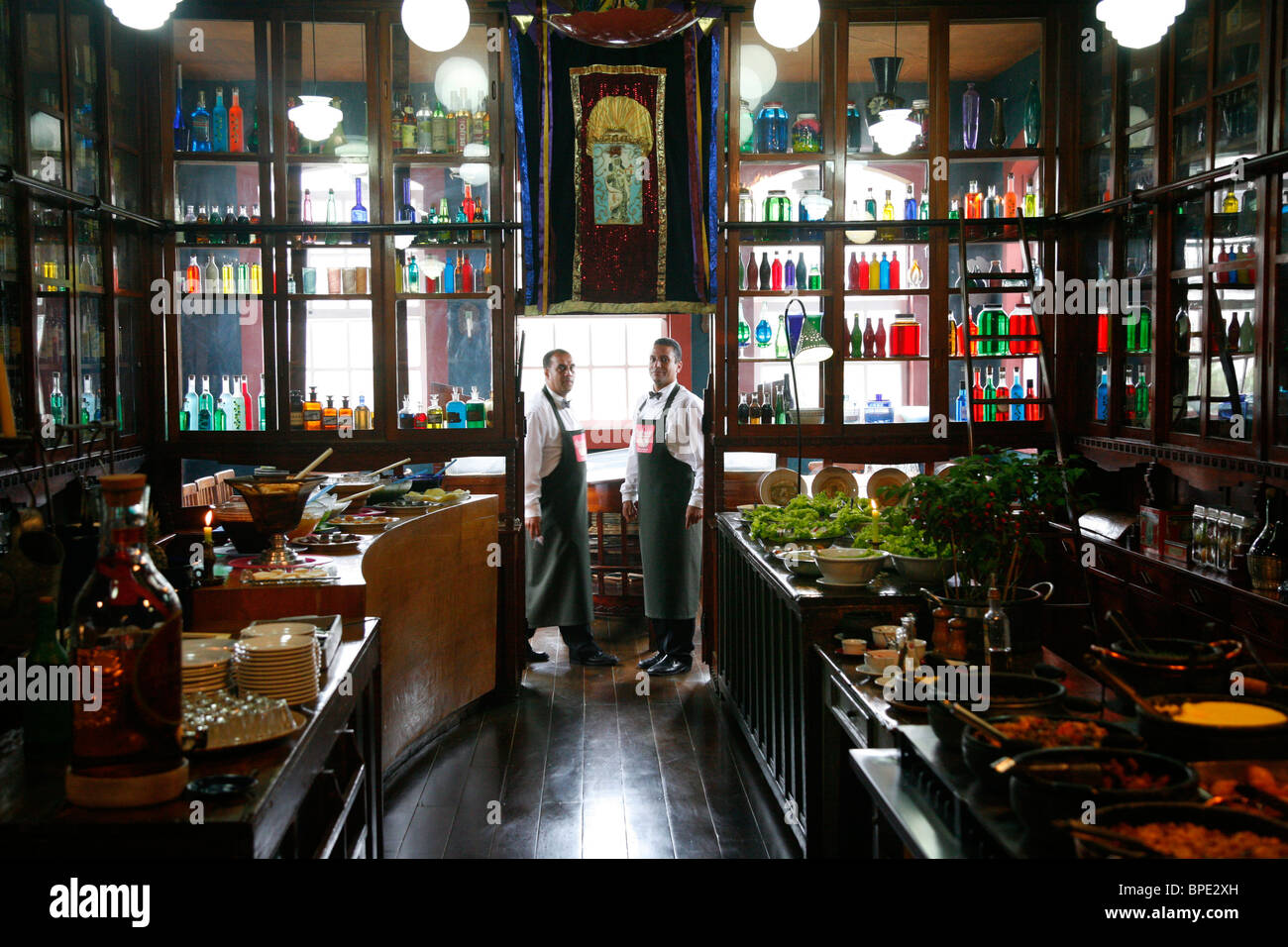 Chafariz Restaurant in Ouro Preto, Brasilien. Stockfoto