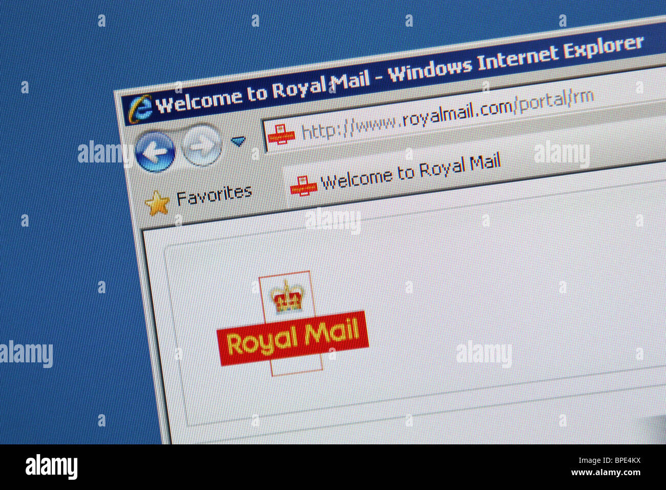 Royalmail royalmail.com Webseite Stockfoto