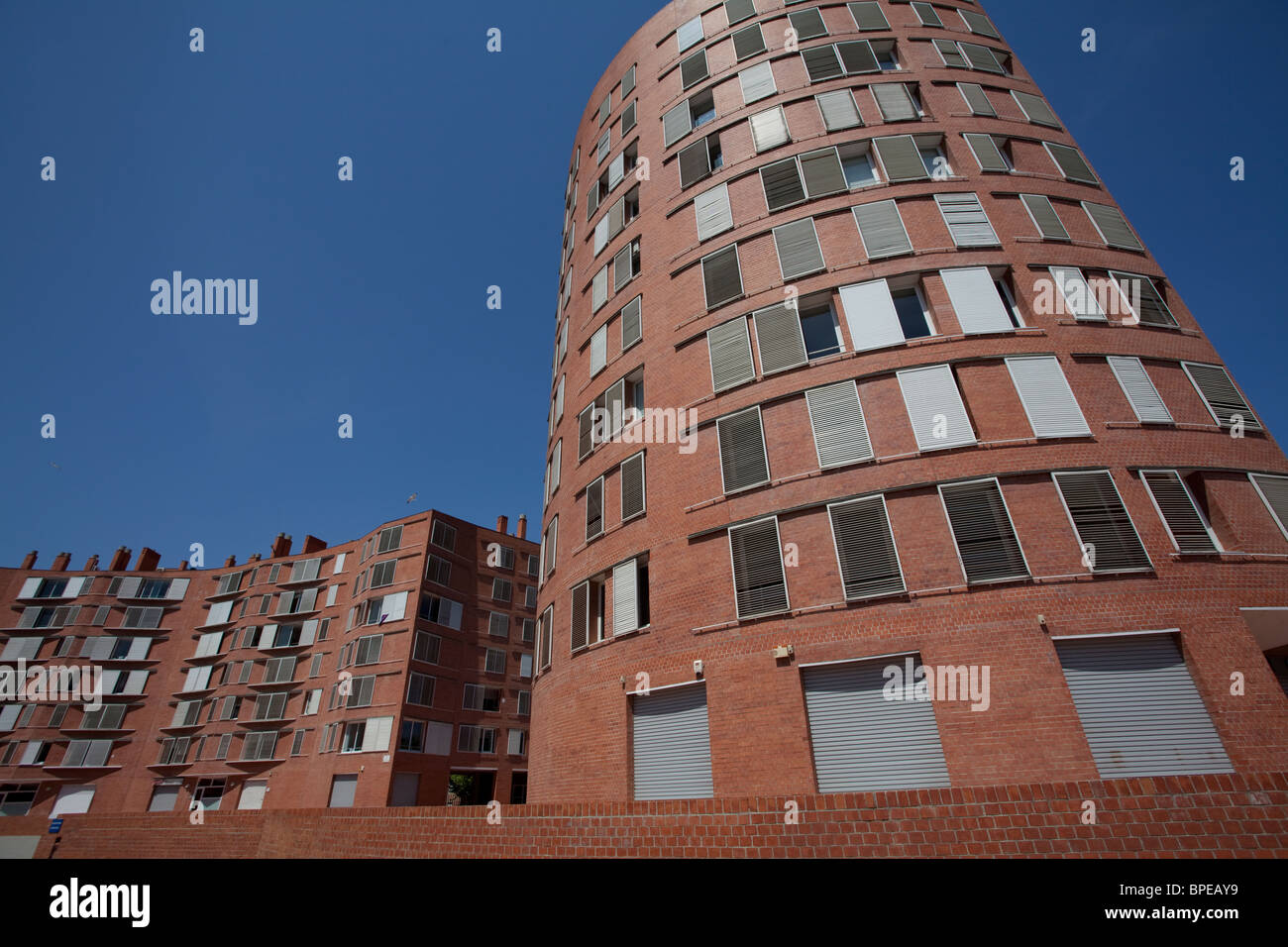 Barcelona State-of-the-Art-Appartementhaus in Vila Olimpic, Spanien Stockfoto