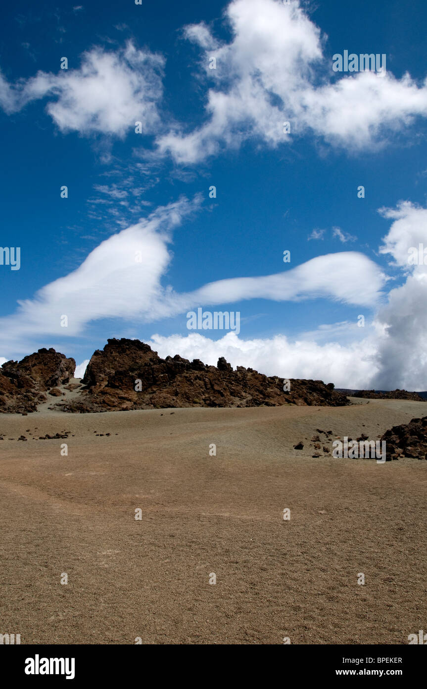 Lava-Erosion auf den Teide, Teneriffa Stockfoto