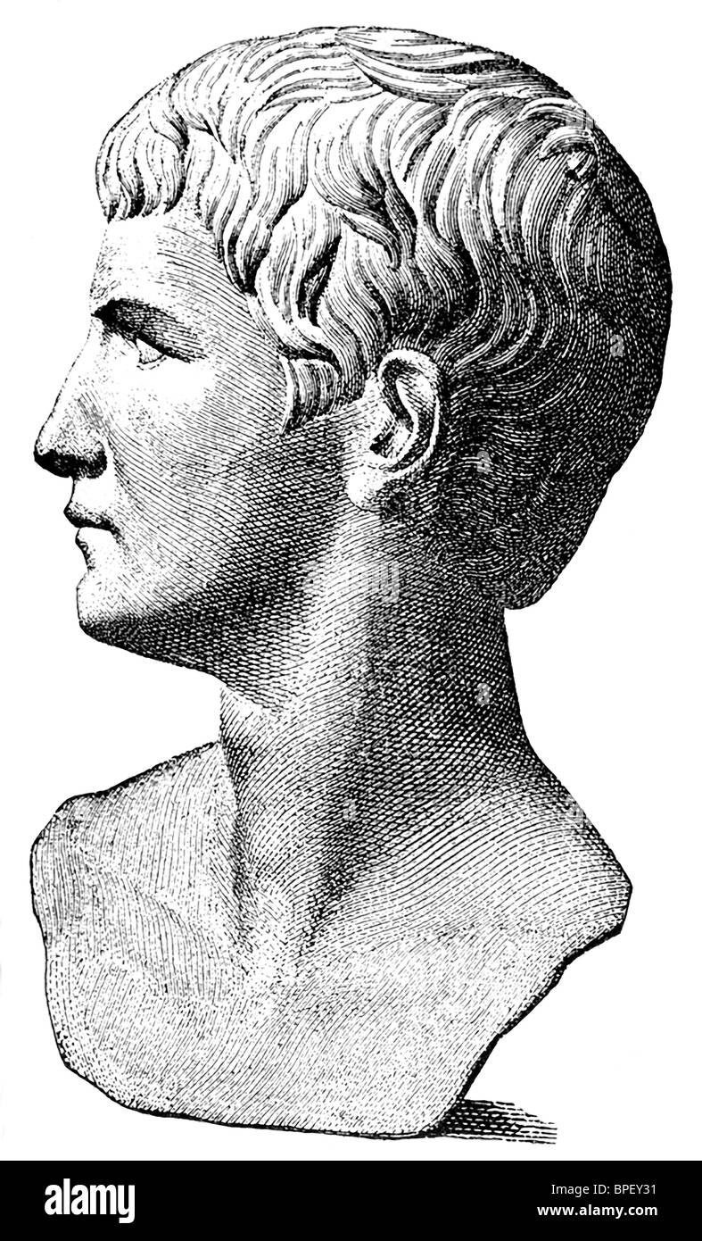 Der römische Kaiser Caius Caesar Germanicus ist besser bekannt unter seinem Spitznamen Caligula (übersetzt "little Boots"). Stockfoto