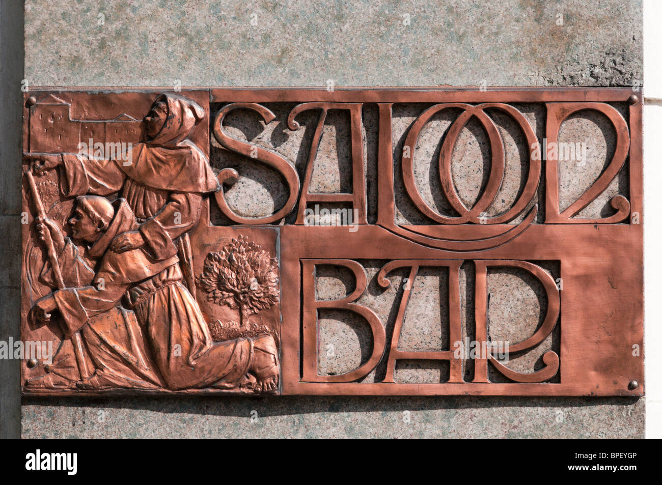 Melden Sie sich für die Saloon-Bar auf The Black Friar Pub in Blackfriars, London Stockfoto