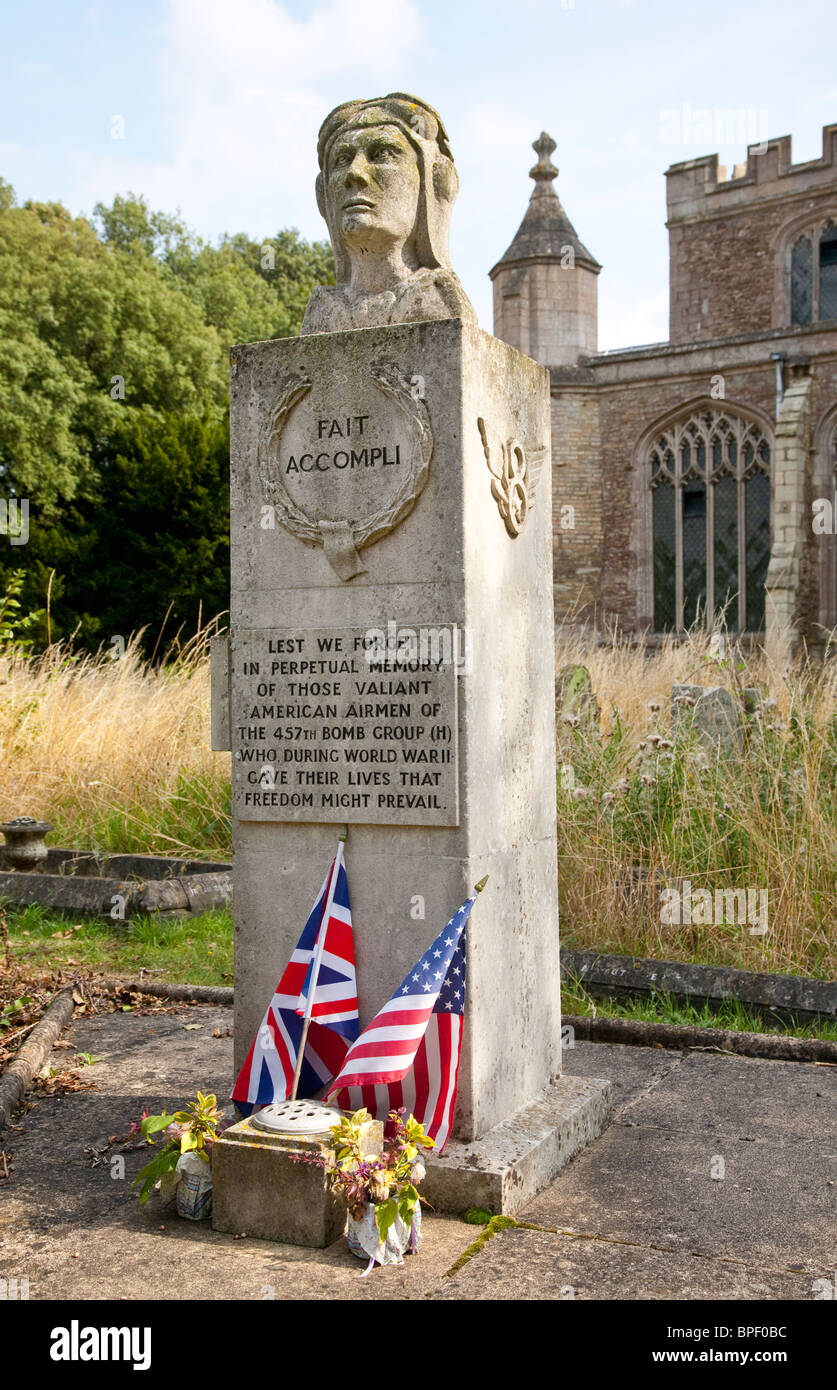 Statue im Gedenken an gefallene amerikanische Flieger Stockfoto