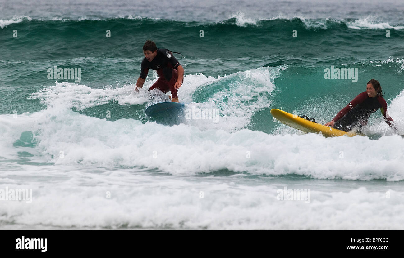 Surfer in Cornwall. Stockfoto