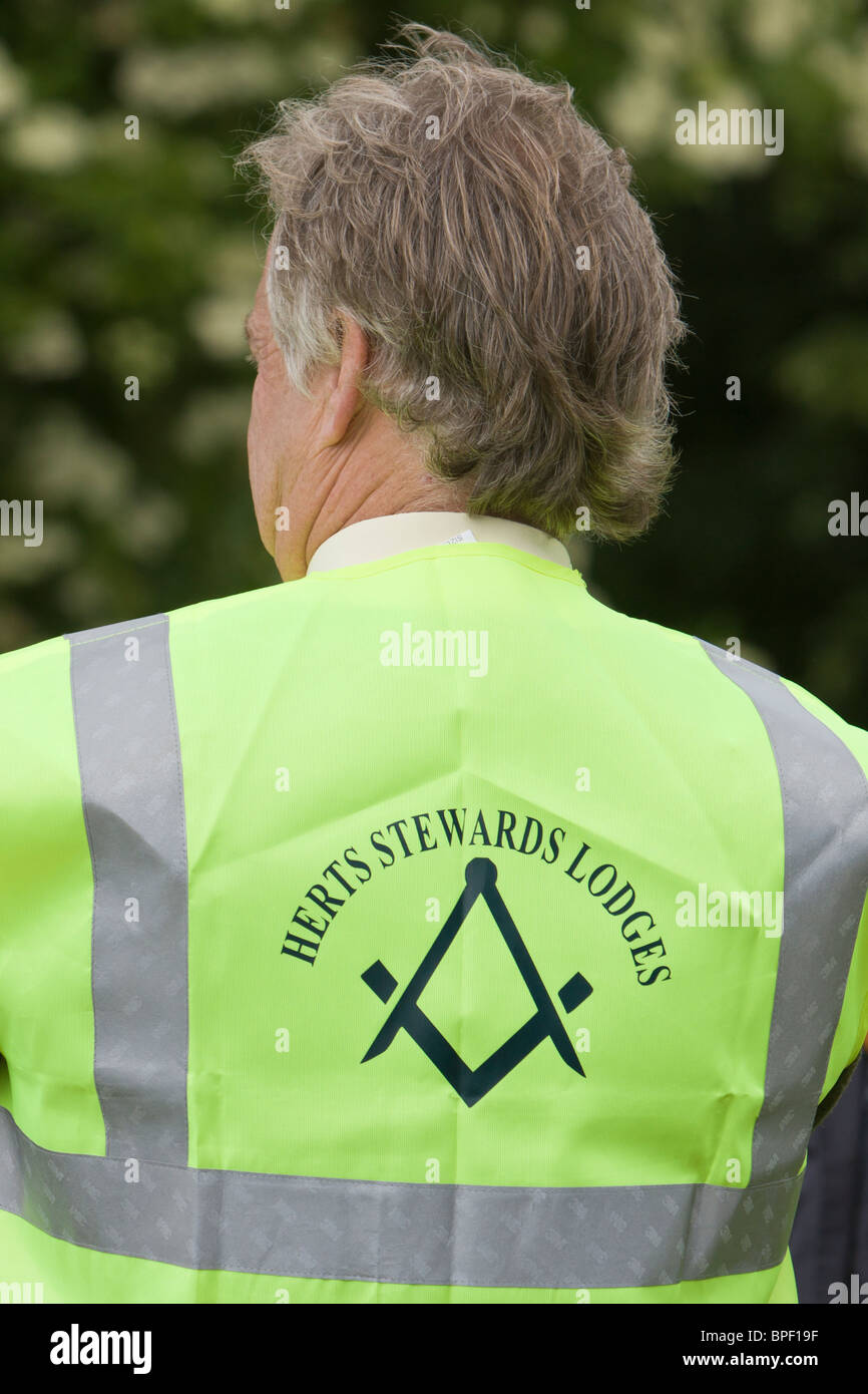 Mitglied der Herts Stewards Lodges, Albantide Parade, St Albans, UK 2010 Stockfoto