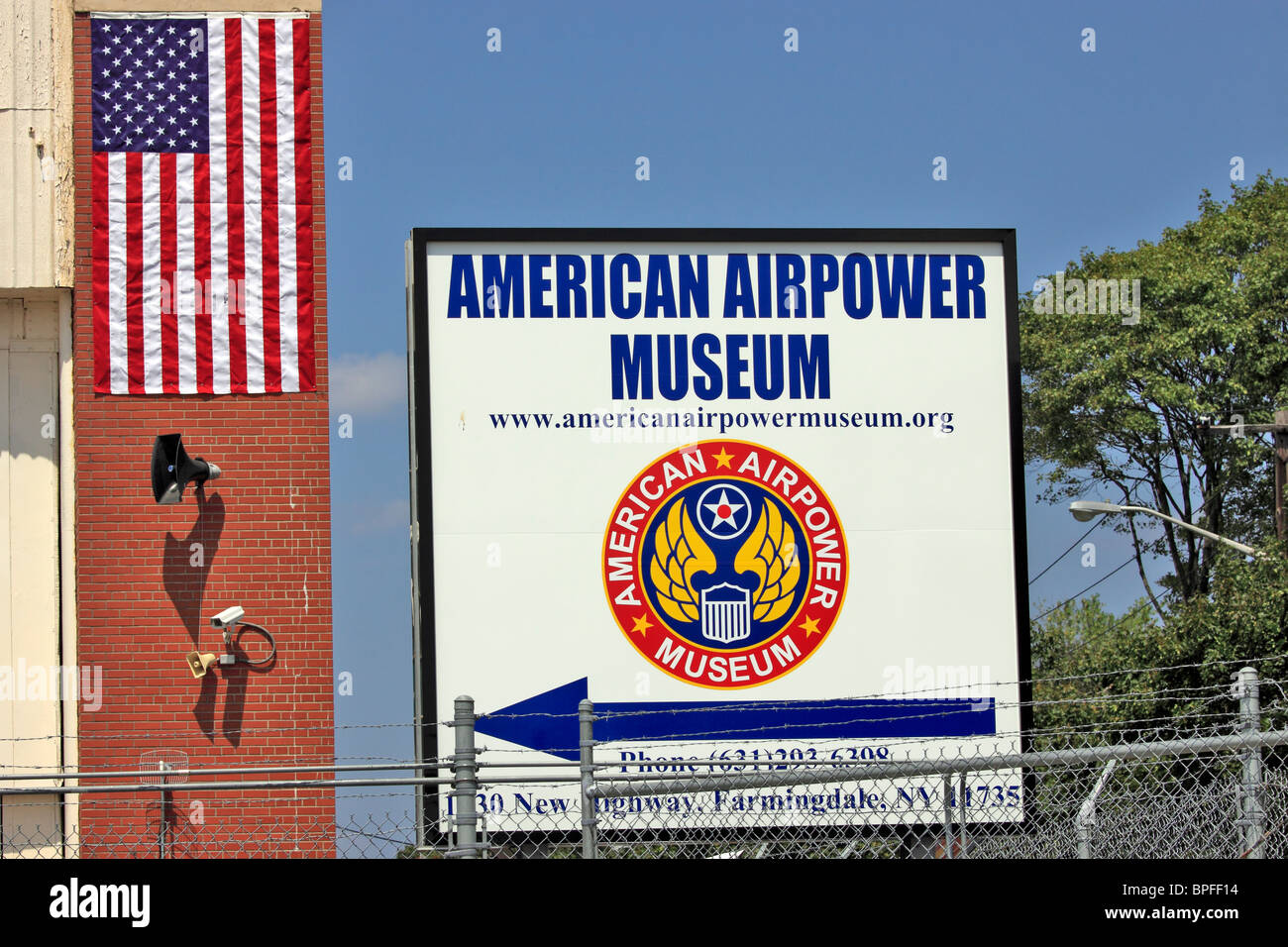 Die amerikanische Air Power Museum Republik Flughafen Farmingdale Long Island NY Stockfoto