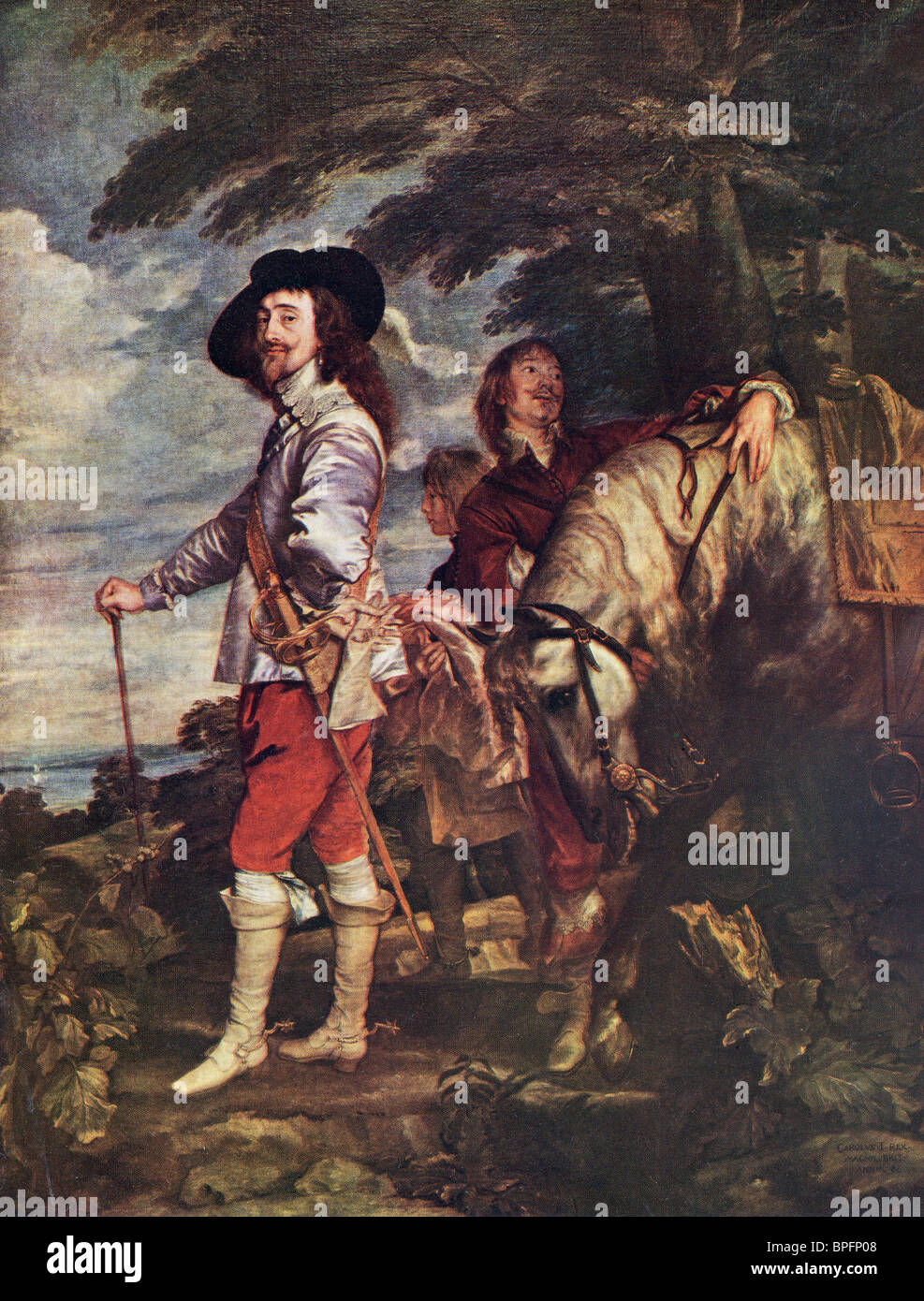 Charles I. Painting von Sir Anthony Van Dyck. König Charles I von England, 1600-1649. Stockfoto