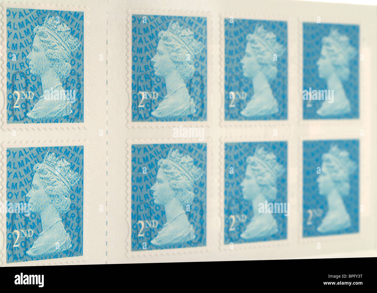 2. Klasse-Briefmarken Stockfoto