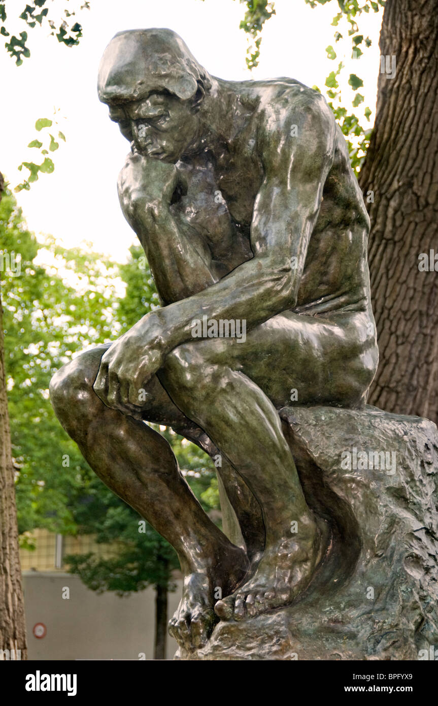 Le lange Denker Amsterdam Statue Auguste Rodin 1840-1917 Frankreich Stockfoto