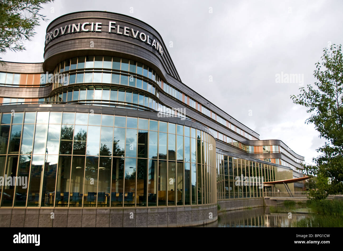 Lelystad Hauptstadt der Office Provinz Flevoland auf neu gewonnenem Land gebaut wurde 1967 gegründet. Stockfoto