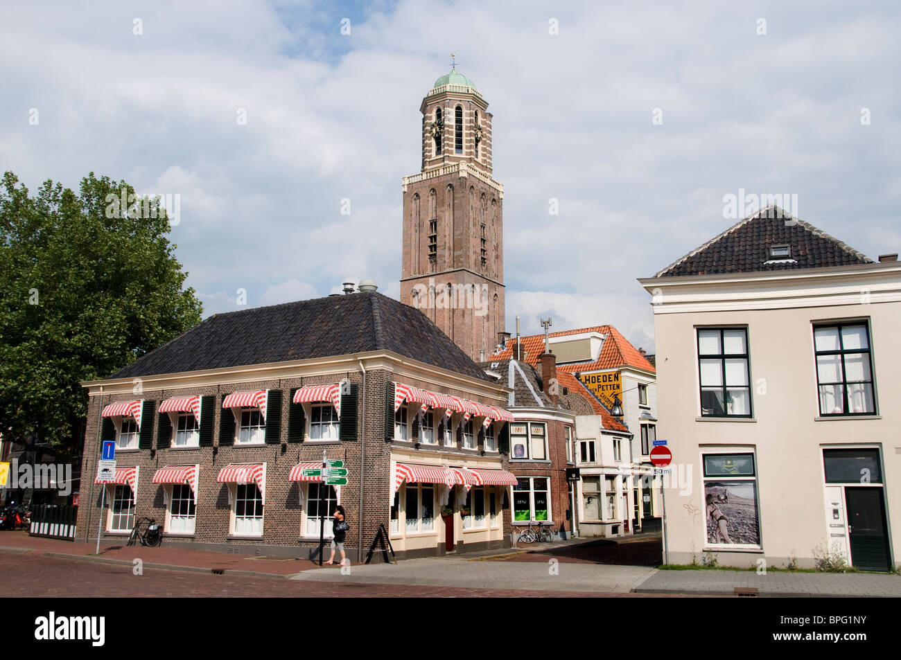 Altstadt-Stadt Zwolle Overijssel Niederlande Stockfoto