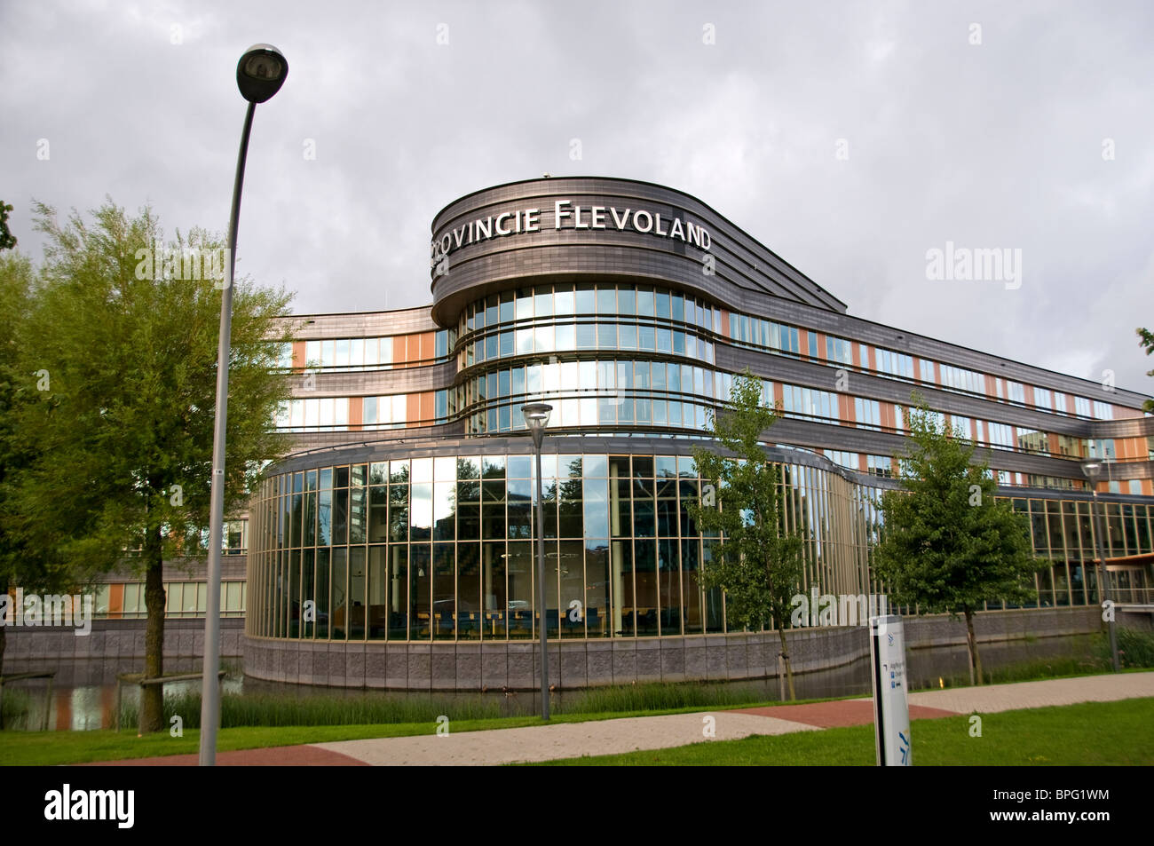 Lelystad Hauptstadt der Office Provinz Flevoland auf neu gewonnenem Land gebaut wurde 1967 gegründet. Stockfoto