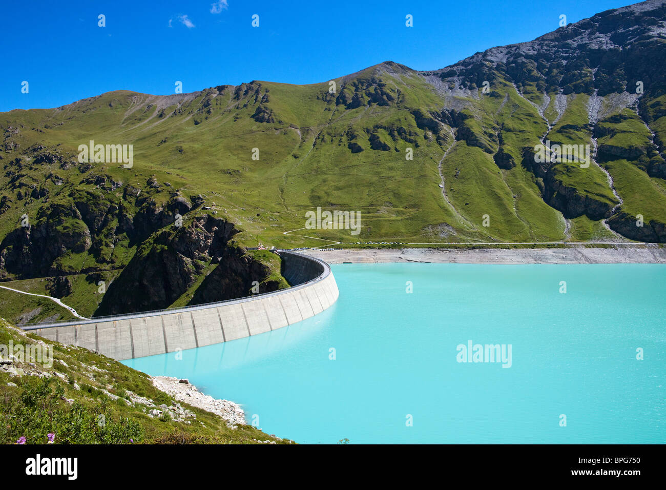 Moiry Stausee, Schweiz Stockfoto