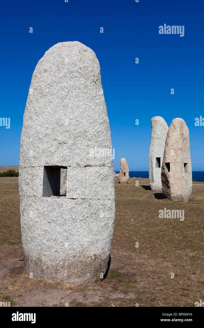 Menhires, Coruña, Galicien, Spanien Stockfoto