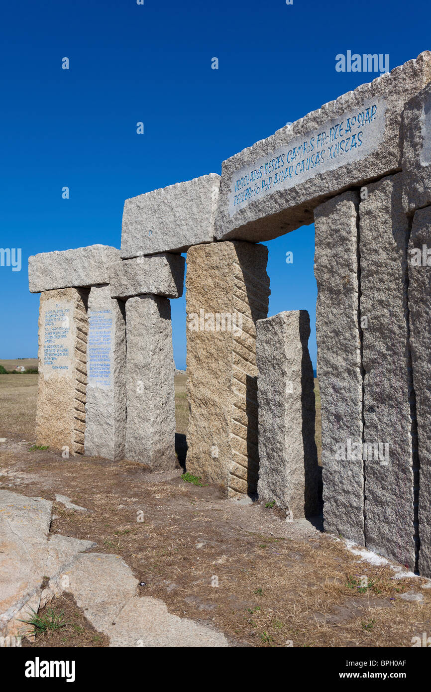 Denkmal in Coruña, Galicien, Spanien Stockfoto