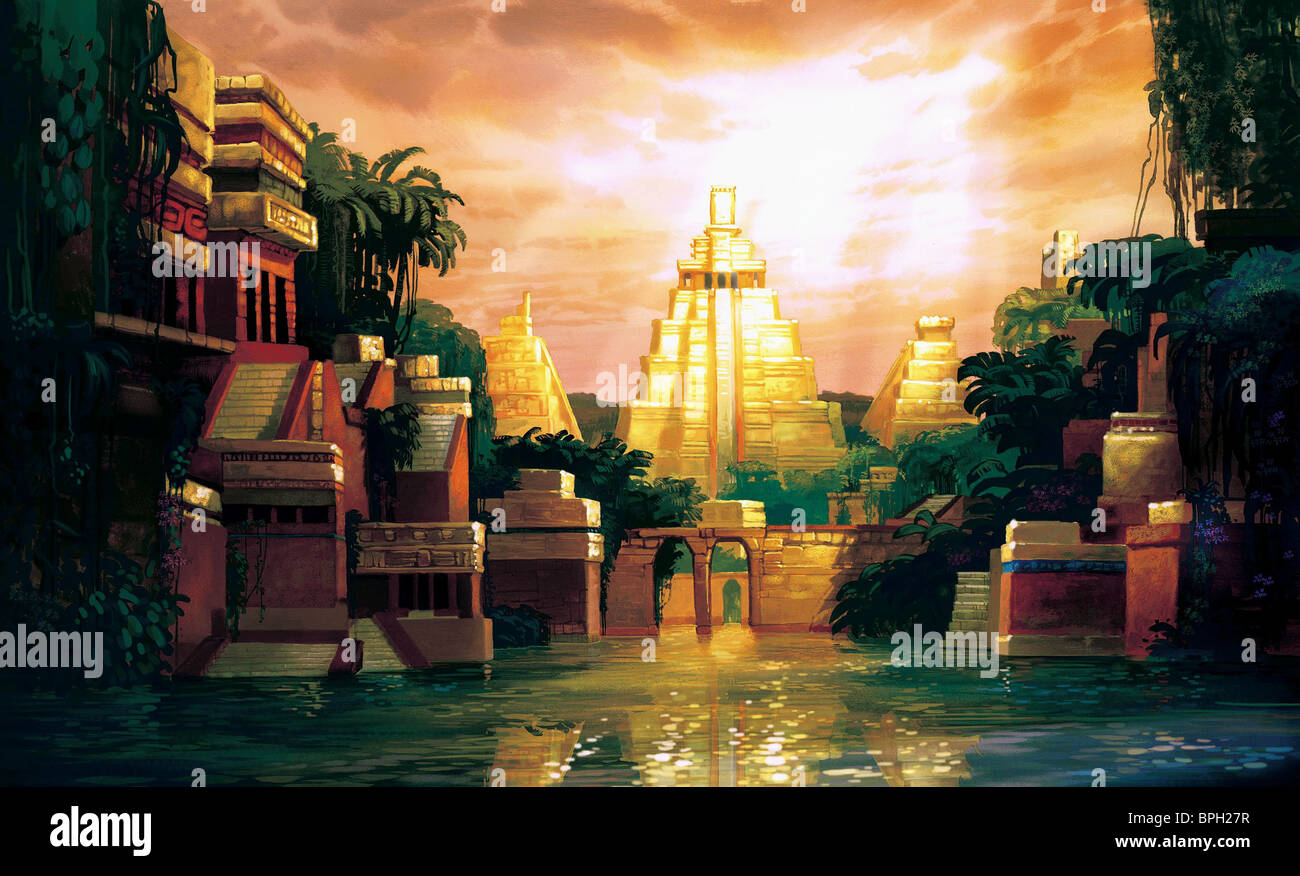 Antike Gold Tempel The Road To El Dorado 2000 Stockfotografie Alamy