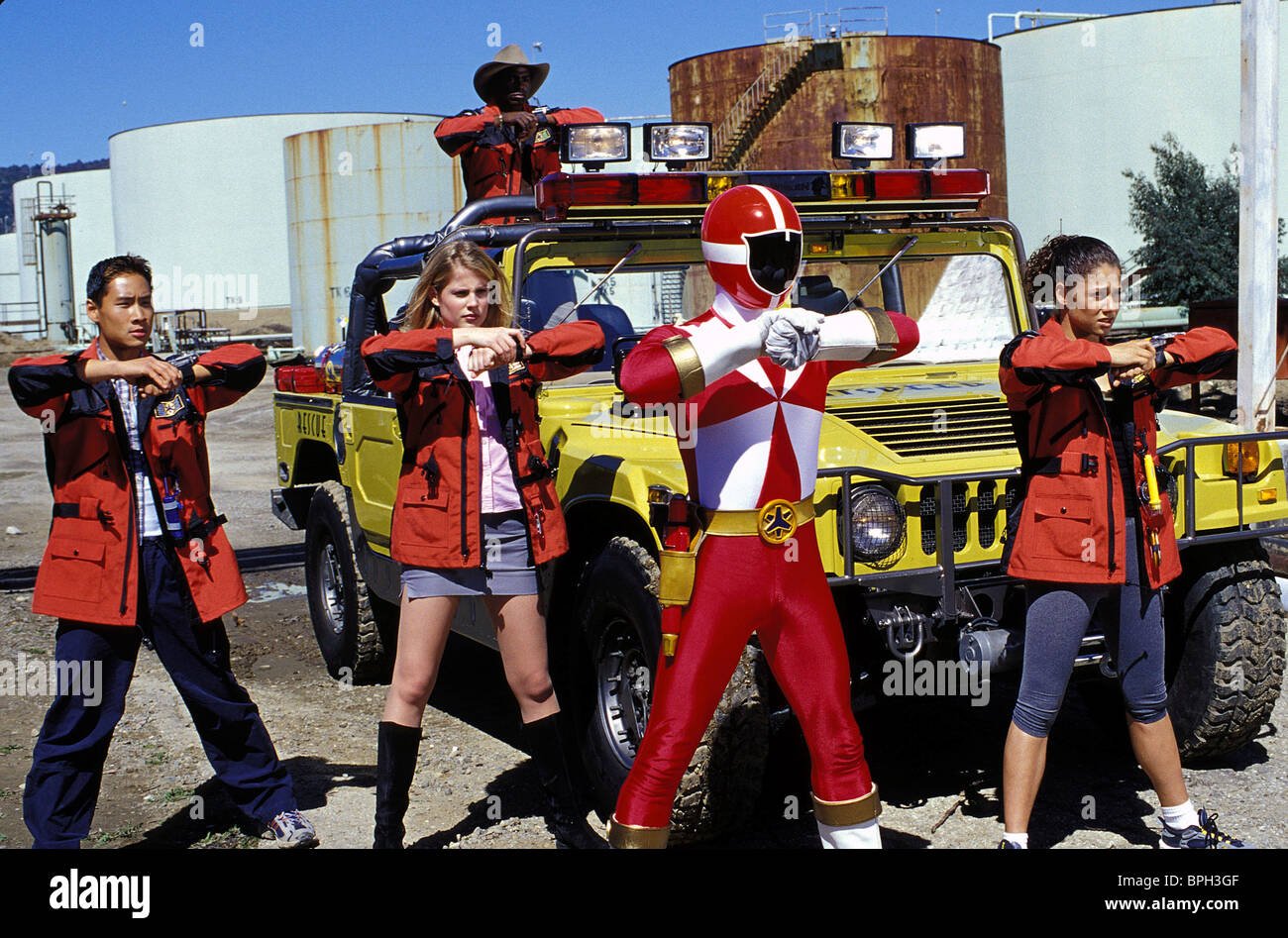 Michael Chaturantabut Alison Macinnis Sean Cw Johnson Sasha Craig Power Rangers Lightspeed Rescue 2000 Stockfotografie Alamy